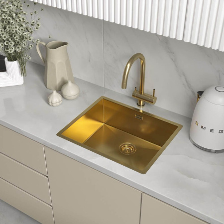 Кухонная мойка Reflexion Como RX2054GD брашированное золото