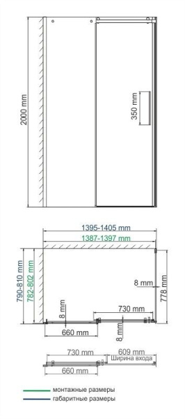 Душевой уголок WasserKRAFT Dinkel 58R35