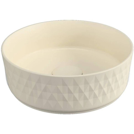 Раковина накладная ISVEA Davanti круглая 36см, цвет слоновая кость матовый 10NF67036SV-2K