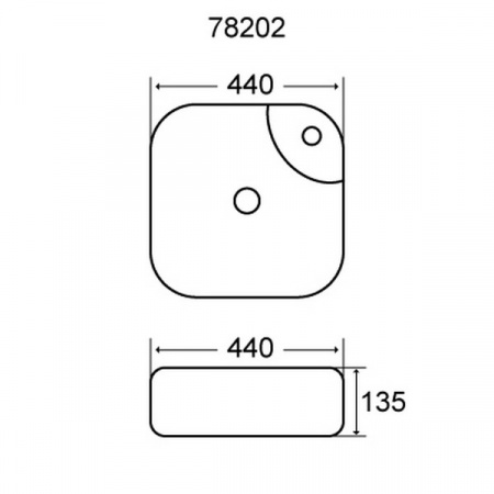 Раковина MELANA MLN-78202