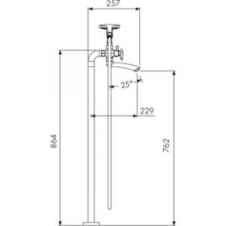 Cмеситель для ванны Kaiser Trio 57222 напольный