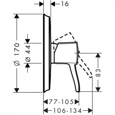 Смеситель для душа Hansgrohe Metropol 31365090