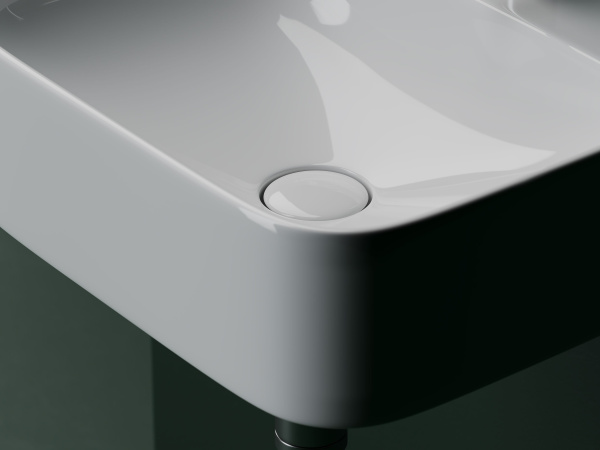 Умывальник Ceramicanova AURA с 1 отверстием для смесителя, без перелива 430*390*135мм, Белый, CN2005