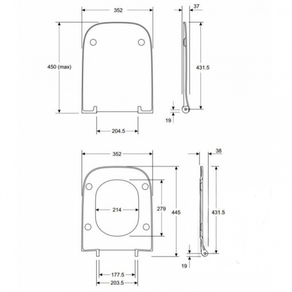 Сиденье с крышкой Kolo MODO L30114000 Slim антибактериальное