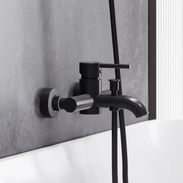 361000300 Scandinavian Pure, Смеситель для ванны и душа AM.PM, чёрный