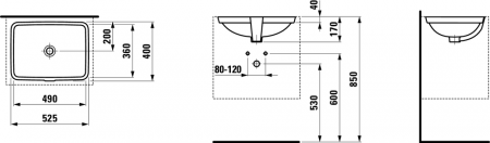 Умывальник Laufen Pro S 8119614001091 52x40