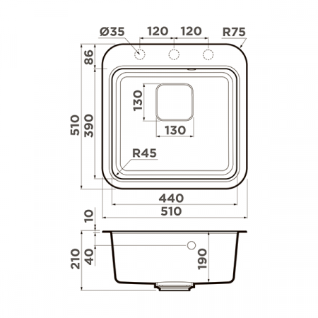 Кухонная мойка Omoikiri Tasogare 51-CA Artgranit карамель 4993739