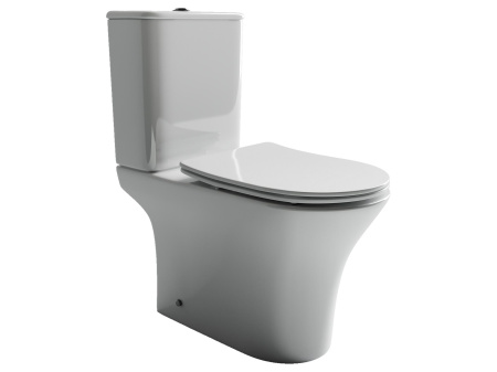 Напольный унитаз с бачком Ceramicanova Fortuna Rimless, Белый, CN9001