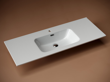 Умывальник накладной прямоугольный Ceramicanova Element 1210*465*180мм, белый, CN7006