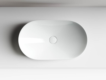 Умывальник чаша накладная овальная  Ceramicanova Element 620*360*145мм, Белый, CN6015