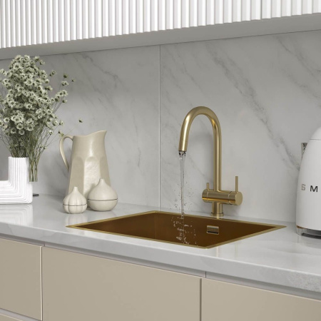 Кухонная мойка Reflexion Como RX2054GD брашированное золото