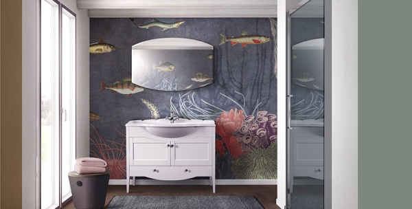 Тумба под умывальник Belux Афины напольная 105-01 белый матовый