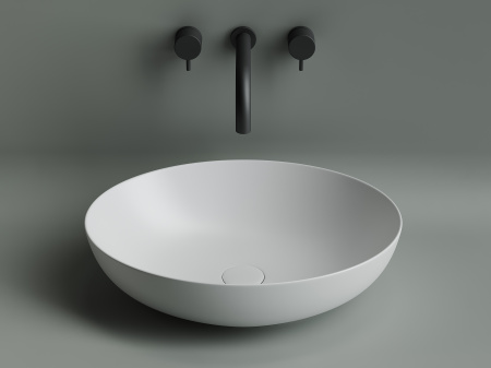 Умывальник чаша накладная овальная Ceramicanova Element 520*395*130мм, Белый матовый, CN6017MW