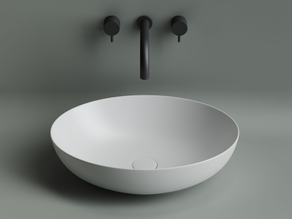 Умывальник чаша накладная овальная Ceramicanova Element 520*395*130мм, Белый матовый, CN6017MW