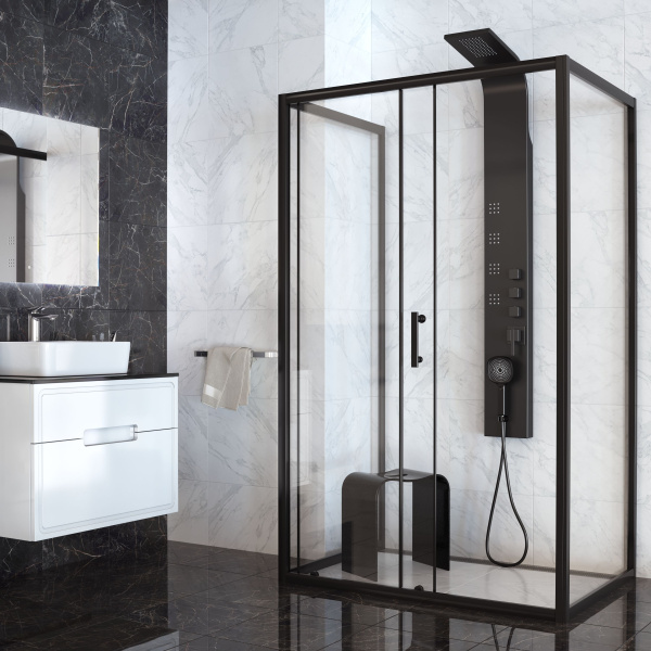 Душевая панель Taliente TA-G-A01Bb прямоугольная настенная