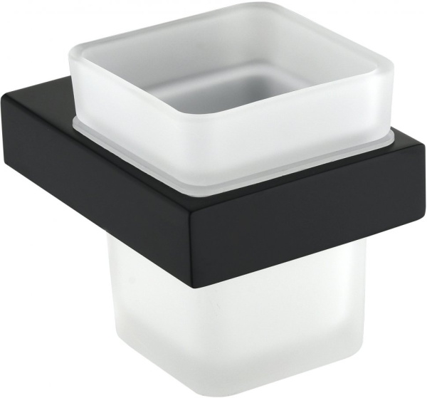 Настенный стакан одинарный Grocenberg AC0021 (Черный матовый)