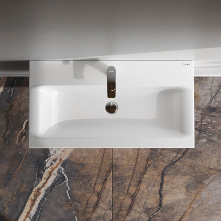 M90WCC0802WG GEM, Раковина мебельная AM.PM, керамическая, 80 см, встроенная, цвет: белый, глянец