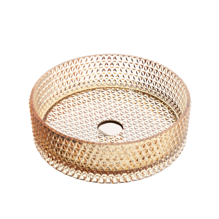 Умывальник чаша накладная круглая Ceramicanova Cristal 360*360*112мм, бежевый, CN6058