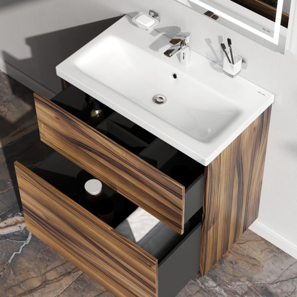 M90FSX0752HF Gem База под раковину AM.PM, напольная, 75 см, 2 ящика, орех