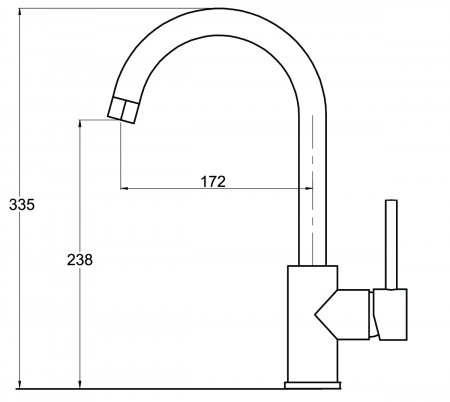 Смеситель AquaSanita Sabia 5523 222 graphite