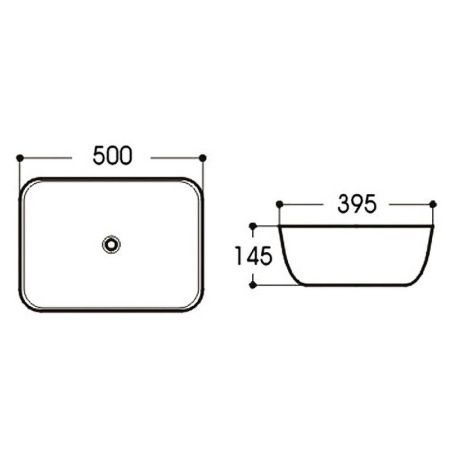 Раковина SantiLine SL-7025 50х40 под мрамор