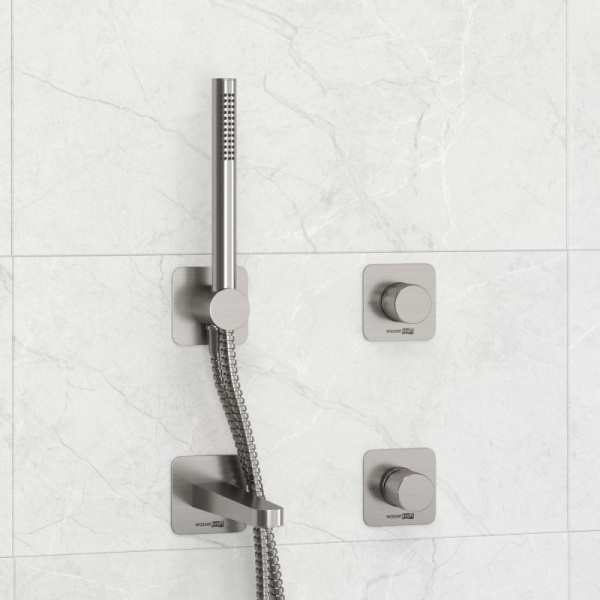 Встраиваемый комплект для ванны WasserKRAFT с лейкой и изливом A6451.296.298.275.100.276