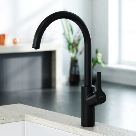 310721300  Eclipce Смеситель для кухни Damixa, с фильтрацией C - излив, чёрный