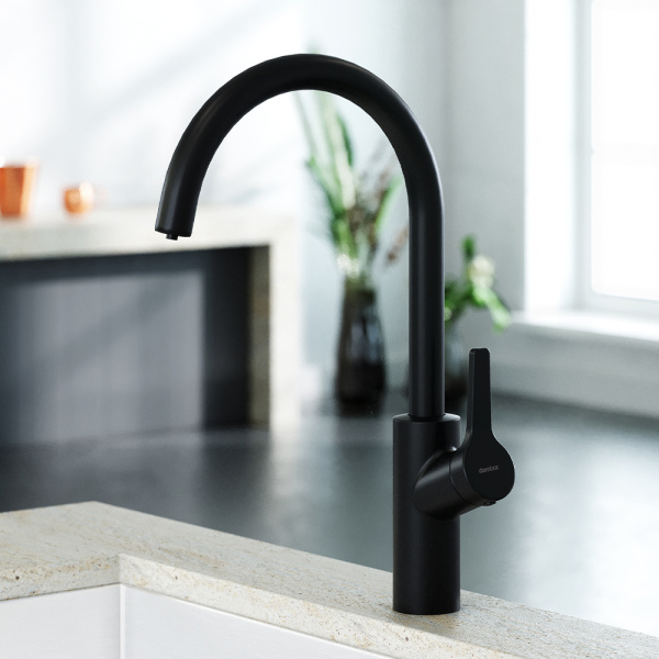 310721300  Eclipce Смеситель для кухни Damixa, с фильтрацией C - излив, чёрный