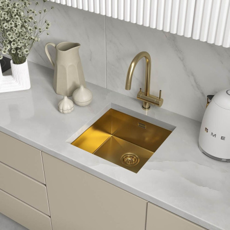 Кухонная мойка Reflexion Como RX2044GD брашированное золото