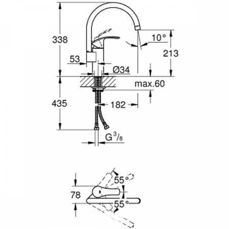 Смеситель для мойки Grohe Eurosmart New 33202DC2