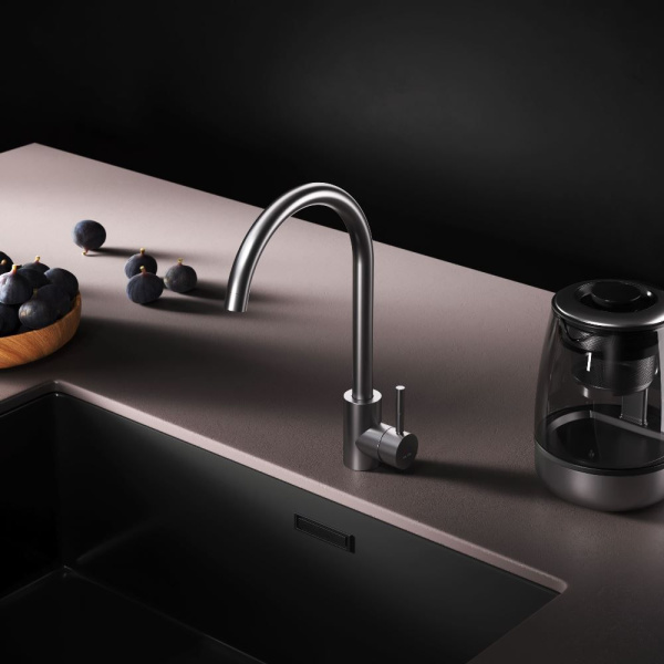 F85B07111 X-Joy S, Смеситель для кухни AM.PM с С-изливом, сатин