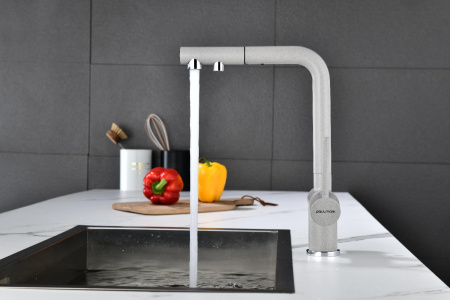 Смеситель для кухни Paulmark SERPENTINE Se213222-GR, серый