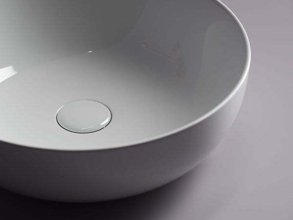 Умывальник чаша накладная круглая Ceramicanova Element 420*420*130мм, Белый, CN5024