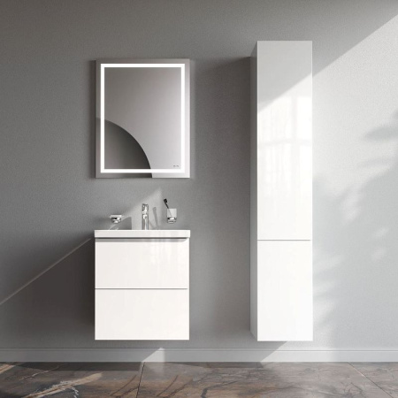 M90FHX0502WG Gem База под раковину AM.PM, подвесная, 50 см, 2 ящика push-to-open, белый, глянец