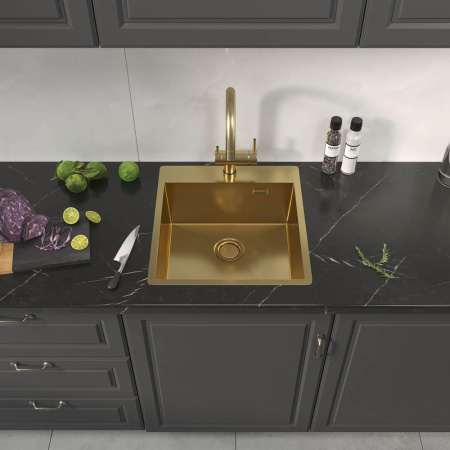 Кухонная мойка Reflexion Iseo RX2246GD брашированное золото
