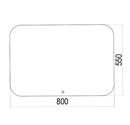 Зеркало AZARIO Паллада 800х550 c подсветкой и диммером, сенсор выкл (LED-00002243)