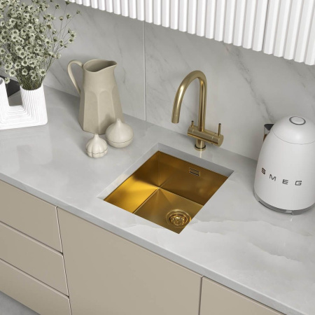 Кухонная мойка Reflexion Como RX2038GD брашированное золото