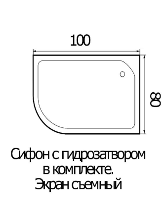 Душевой поддон Wemor WEMOR 100/80/24 R