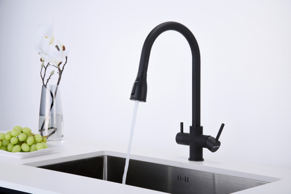 Смеситель для кухни Paulmark LANGE La214212-401, антрацит