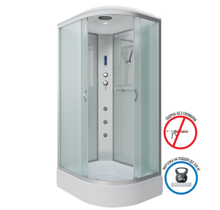 Душевая кабина Niagara Classic NG-2509-14BKG (100х100х200) высокий поддон(40см),стекло тонированное