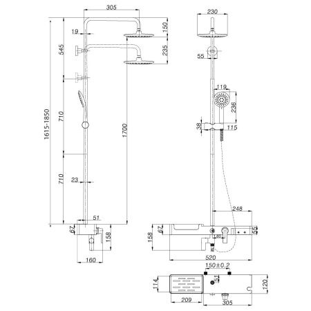 Смеситель Lemark Tropic LM7007С для ванны и душа