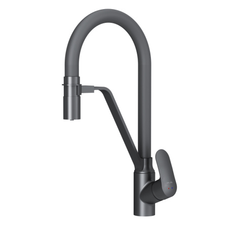 F8007822 Like, Смеситель для кухни AM.PM с каналом для питьевой воды и гибким изливом, черный