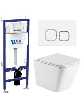 Комплект инсталляции с унитазом Weltwasser BAMBERG 460 + GELBACH 043 MT-WT + BAMBERG WT