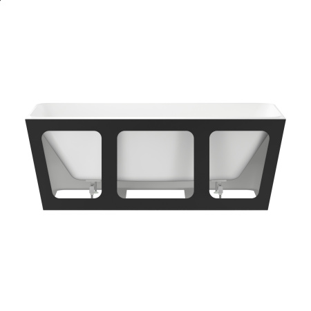 Акриловая ванна в наборе 4 в 1: пристенная ванна, ножки, экран, слив-перелив Wellsee Bromance 231602001