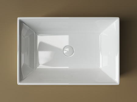 Умывальник чаша накладная прямоугольная Ceramicanova Element 590*390*160мм, Белый, CN5013