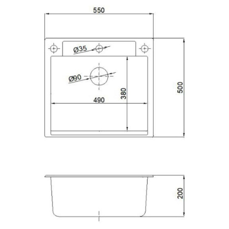 Кухонная мойка Reflexion Cubi RX1555TN, олово