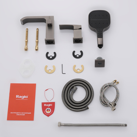 Смеситель на борт ванны Raglo R02.31.09, графит