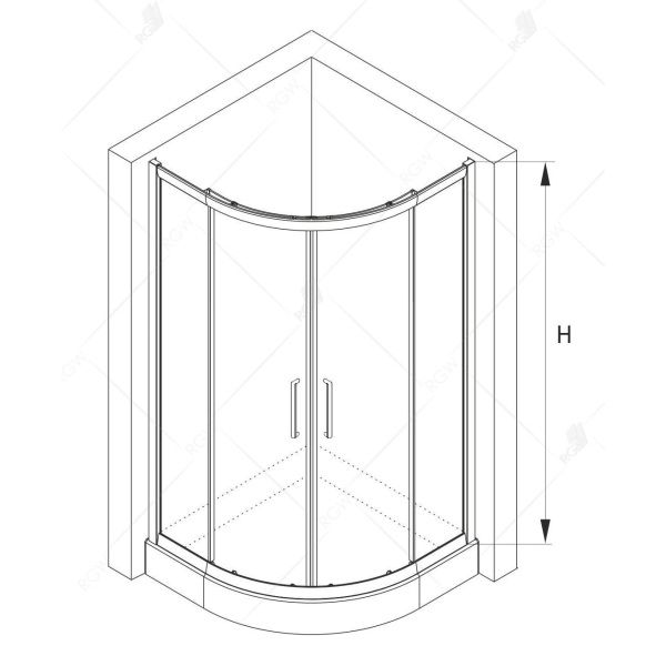 Душевой уголок RGW CL-54B 32095400-14 100х100х185 см, черный