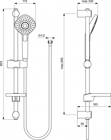 Душевой комплект Ideal Standard Esla BC264AA