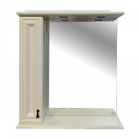 Зеркало-шкаф Misty Лувр 75 лев. слоновая кость П-Лвр03075-1014Л